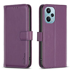 Custodia Portafoglio In Pelle Cover con Supporto B22F per Xiaomi Redmi Note 12 Turbo 5G Viola