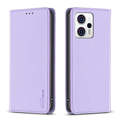 Custodia Portafoglio In Pelle Cover con Supporto B23F per Motorola Moto G13 Lavanda