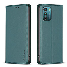 Custodia Portafoglio In Pelle Cover con Supporto B23F per Nokia G11 Verde