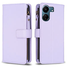 Custodia Portafoglio In Pelle Cover con Supporto B23F per Xiaomi Redmi 13C Lavanda