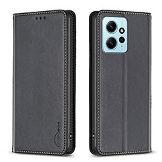 Custodia Portafoglio In Pelle Cover con Supporto B23F per Xiaomi Redmi Note 12 4G Nero