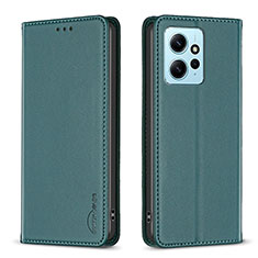 Custodia Portafoglio In Pelle Cover con Supporto B23F per Xiaomi Redmi Note 12 4G Verde