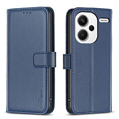 Custodia Portafoglio In Pelle Cover con Supporto B24F per Xiaomi Redmi Note 13 Pro+ Plus 5G Blu