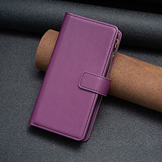 Custodia Portafoglio In Pelle Cover con Supporto B26F per Motorola Moto G13 Viola