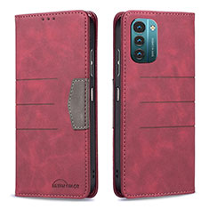 Custodia Portafoglio In Pelle Cover con Supporto B26F per Nokia G11 Rosso