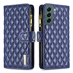 Custodia Portafoglio In Pelle Cover con Supporto BF2 per Samsung Galaxy S22 Plus 5G Blu