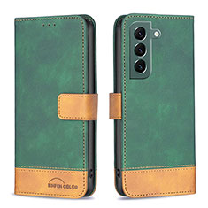 Custodia Portafoglio In Pelle Cover con Supporto BF2 per Samsung Galaxy S23 5G Verde