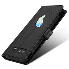 Custodia Portafoglio In Pelle Cover con Supporto BY1 per Asus ROG Phone 5 Ultimate Nero