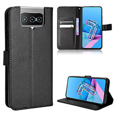 Custodia Portafoglio In Pelle Cover con Supporto BY1 per Asus Zenfone 7 ZS670KS Nero