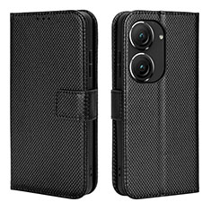 Custodia Portafoglio In Pelle Cover con Supporto BY1 per Asus Zenfone 9 Nero