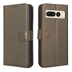 Custodia Portafoglio In Pelle Cover con Supporto BY1 per Google Pixel 7 Pro 5G Marrone