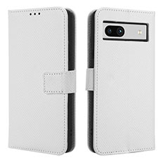 Custodia Portafoglio In Pelle Cover con Supporto BY1 per Google Pixel 7a 5G Bianco