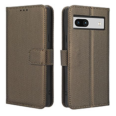 Custodia Portafoglio In Pelle Cover con Supporto BY1 per Google Pixel 7a 5G Marrone