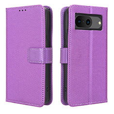 Custodia Portafoglio In Pelle Cover con Supporto BY1 per Google Pixel 8 5G Viola