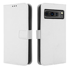 Custodia Portafoglio In Pelle Cover con Supporto BY1 per Google Pixel 8 Pro 5G Bianco