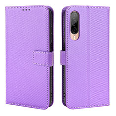 Custodia Portafoglio In Pelle Cover con Supporto BY1 per HTC Desire 22 Pro 5G Viola