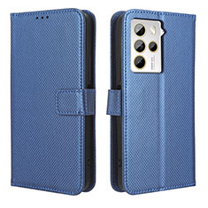 Custodia Portafoglio In Pelle Cover con Supporto BY1 per HTC U23 5G Blu