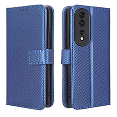 Custodia Portafoglio In Pelle Cover con Supporto BY1 per Huawei Honor 80 Pro 5G Blu