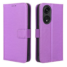 Custodia Portafoglio In Pelle Cover con Supporto BY1 per Huawei Honor X5 Plus Viola