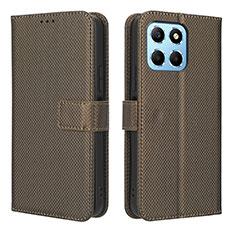 Custodia Portafoglio In Pelle Cover con Supporto BY1 per Huawei Honor X6S Marrone