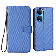 Custodia Portafoglio In Pelle Cover con Supporto BY1 per Huawei Honor X7 Blu