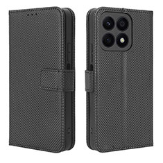 Custodia Portafoglio In Pelle Cover con Supporto BY1 per Huawei Honor X8a 4G Nero