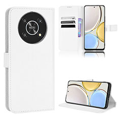 Custodia Portafoglio In Pelle Cover con Supporto BY1 per Huawei Honor X9 5G Bianco