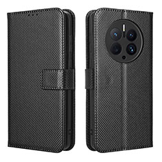 Custodia Portafoglio In Pelle Cover con Supporto BY1 per Huawei Mate 50 Pro Nero