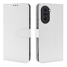 Custodia Portafoglio In Pelle Cover con Supporto BY1 per Huawei Nova 10 Bianco