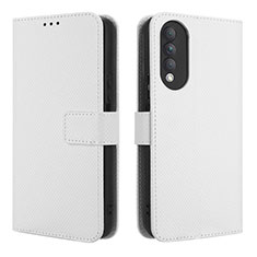 Custodia Portafoglio In Pelle Cover con Supporto BY1 per Huawei Nova 10z Bianco