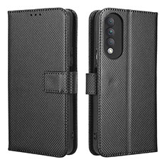 Custodia Portafoglio In Pelle Cover con Supporto BY1 per Huawei Nova 10z Nero