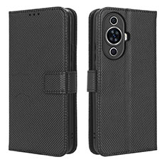 Custodia Portafoglio In Pelle Cover con Supporto BY1 per Huawei Nova 11 Nero