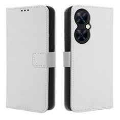 Custodia Portafoglio In Pelle Cover con Supporto BY1 per Huawei Nova 11i Bianco