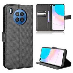 Custodia Portafoglio In Pelle Cover con Supporto BY1 per Huawei Nova 8i Nero