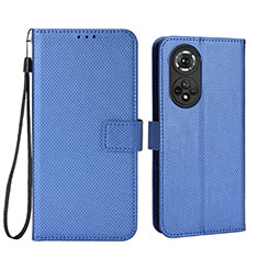 Custodia Portafoglio In Pelle Cover con Supporto BY1 per Huawei Nova 9 Pro Blu