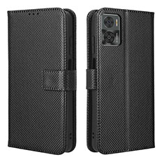 Custodia Portafoglio In Pelle Cover con Supporto BY1 per Motorola Moto E22 Nero