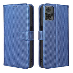 Custodia Portafoglio In Pelle Cover con Supporto BY1 per Motorola Moto E22i Blu