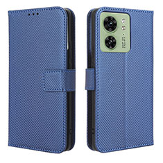 Custodia Portafoglio In Pelle Cover con Supporto BY1 per Motorola Moto Edge (2023) 5G Blu