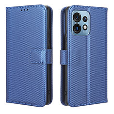 Custodia Portafoglio In Pelle Cover con Supporto BY1 per Motorola Moto Edge 40 Pro 5G Blu