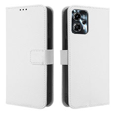 Custodia Portafoglio In Pelle Cover con Supporto BY1 per Motorola Moto G23 Bianco