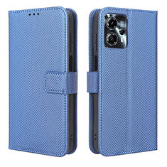 Custodia Portafoglio In Pelle Cover con Supporto BY1 per Motorola Moto G23 Blu