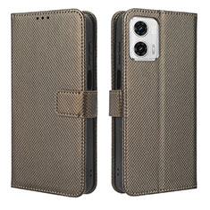 Custodia Portafoglio In Pelle Cover con Supporto BY1 per Motorola Moto G53y 5G Marrone