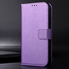 Custodia Portafoglio In Pelle Cover con Supporto BY1 per Nokia C21 Plus Viola