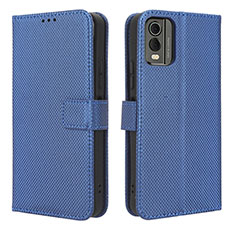 Custodia Portafoglio In Pelle Cover con Supporto BY1 per Nokia C210 Blu