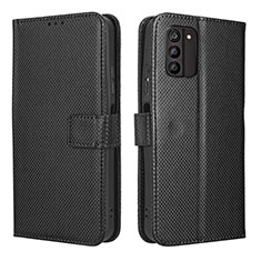 Custodia Portafoglio In Pelle Cover con Supporto BY1 per Nokia G100 Nero