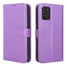 Custodia Portafoglio In Pelle Cover con Supporto BY1 per Nokia G100 Viola