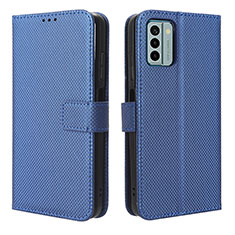 Custodia Portafoglio In Pelle Cover con Supporto BY1 per Nokia G22 Blu