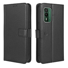 Custodia Portafoglio In Pelle Cover con Supporto BY1 per Nokia XR21 Nero