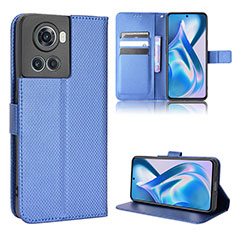 Custodia Portafoglio In Pelle Cover con Supporto BY1 per OnePlus 10R 5G Blu