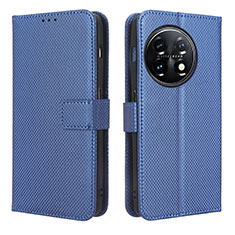 Custodia Portafoglio In Pelle Cover con Supporto BY1 per OnePlus 11R 5G Blu